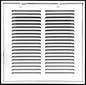 HVAC Premium 8" X 8" Steel Return Air Filter Grille for 1" Filter - Fixed Hinged - HVAC DUCT COVER - Flat Stamped Face - White [Outer Dimensions: 10 5/8"w X 10 5/8"h]