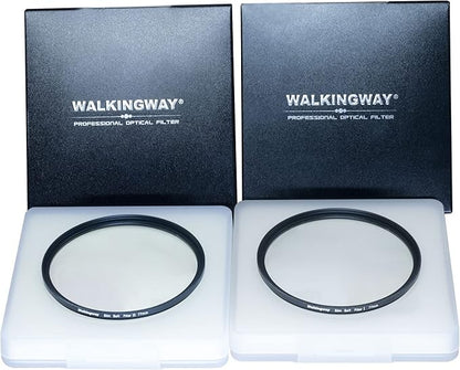 Walking Way White Mist 86MM Soft Focus Circular Diffusion Filter Set for Video/Vlog/Portrait Photography - Dreamy Fog Effect Camera Lens 2pcs (Soft 1 and 2)