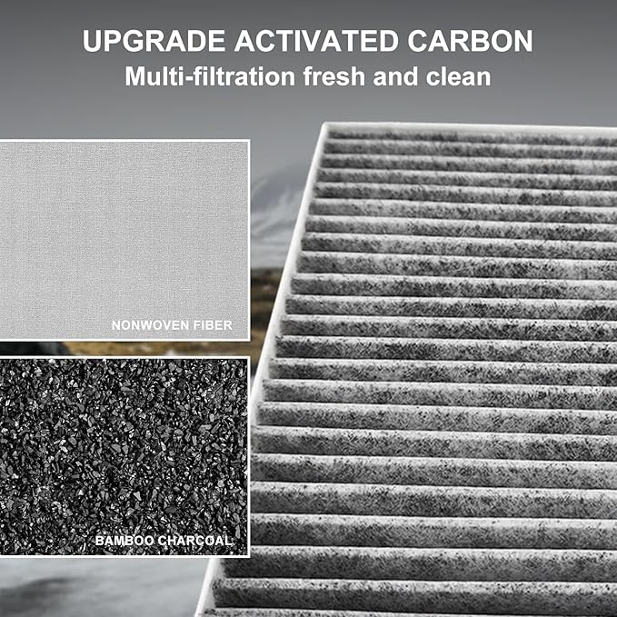 Engine & Cabin Air Filter for F-150 (2015-2023),Navigator(2018-2024),EXPEDITION (2018-2024) (V6-3.5L).Replacement for CF12150,FL3Z-19N619-A,WP10266,CAF1953P,CA10262.
