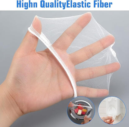 300 PCs Disposable Mesh Sink Strainer Bags, Kitchen Strainer Mesh Bag Non-Clog Sink Drain Strainers, Elastic Net Strainers Filter Bags Residue Filtering Bag for Food Waste Leftover Garbage