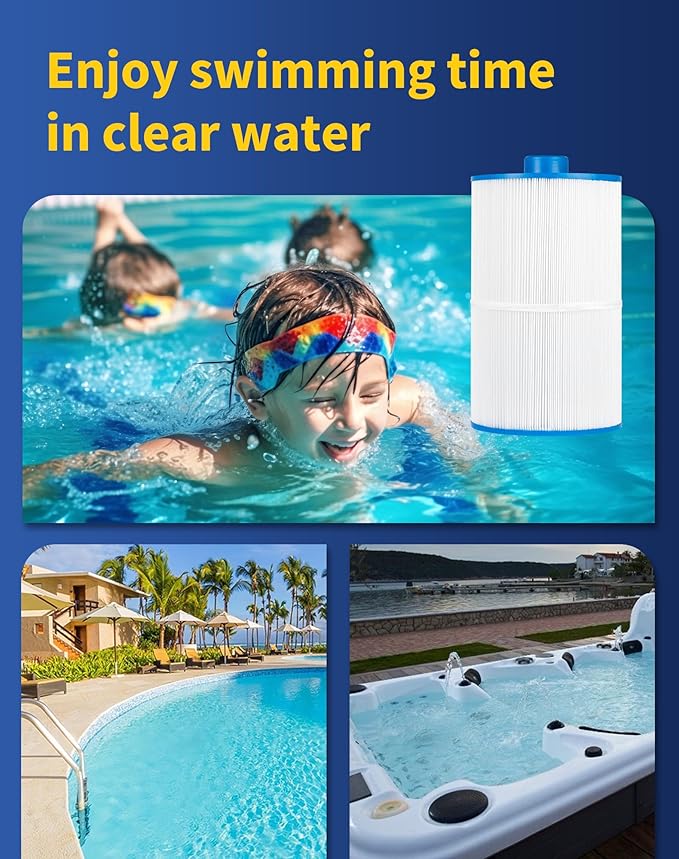 ZOTEE Pool and Spa Filter Compatible with PCS75N, C-8475, Filbur FC-3320, Coleman 75 Pure N Clean PC-3320 Aladdin 17513, 75 sq.ft Hot Tub Filter, 1 Pack