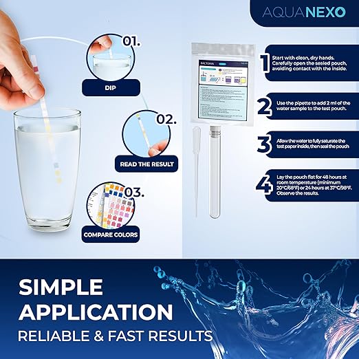 21 Parameters, 125 + 20 Drinking Water Test Strips + 2 x Coliform Bacteria Test, pH Test Strips, Water Tester Drinking Water, Water Hardness Measure, Drinking Water Hardness Test Strips