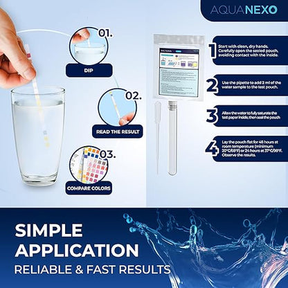 21 Parameters, 125 + 20 Drinking Water Test Strips + 2 x Coliform Bacteria Test, pH Test Strips, Water Tester Drinking Water, Water Hardness Measure, Drinking Water Hardness Test Strips