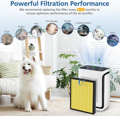 Vital 200S Pet Care Replacement Filter Compatible with LEVOIT Vital 200S Air Purifier, 3-in-1 Filtration with Activated Carbon Vital 200S-P Filter, Vital 200S-RF-PA (LRF-V201-YUS), 2 Pack, Yellow