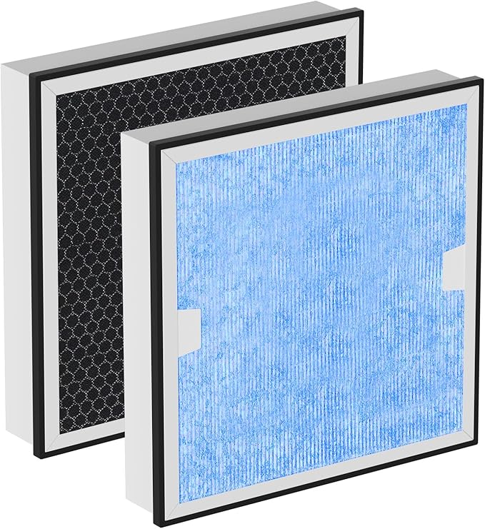 Carmerny HEPA & Activated Carbon Filter Replacement Set Compatible with AlorAir CleanShield HEPA 550 Air Scrubber (Pack of 2)