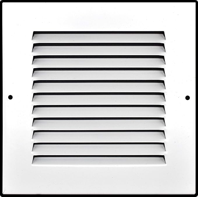 Fits 6x6 Duct Opening | Steel Return Air Grille by Handua | Vent Cover Grill for Sidewall and Ceiling | White | HVAC Cold Air Intake Grille | Outer Dimensions: 7.75"W X 7.75"