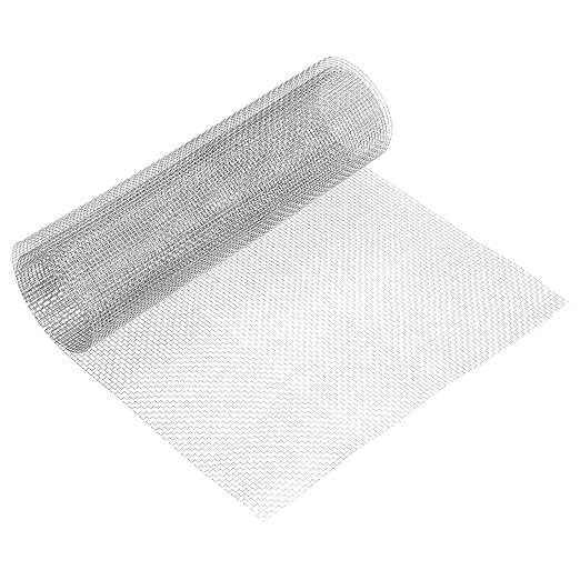 uxcell 8 Mesh 39" x 12" Woven Wire Mesh, 304 Stainless Steel Air Vent Filter Screen, Window Screen Mesh for DIY Projects Vents Cover Filtration Animals Fence