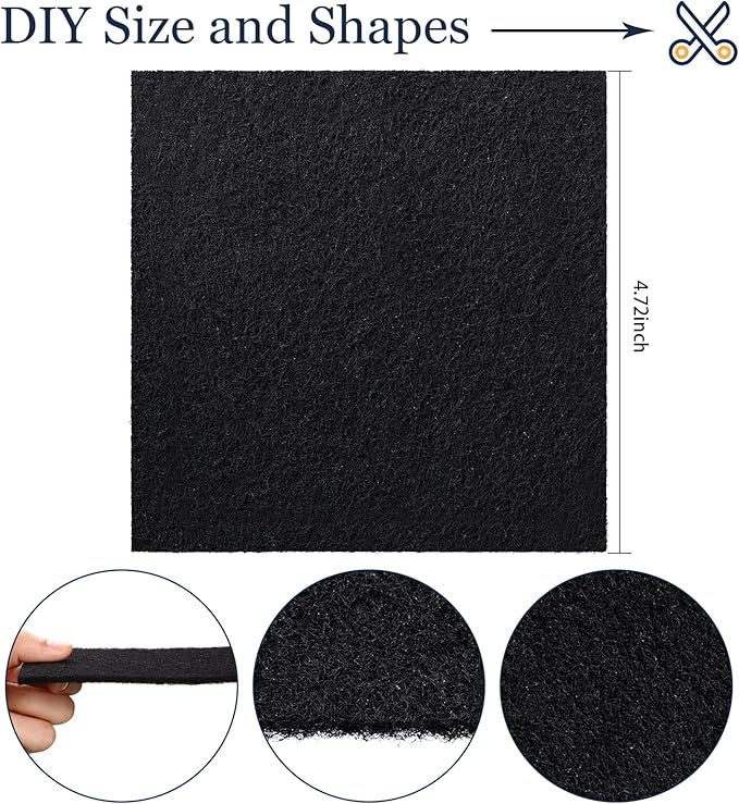 16 Pieces Compost Bin Filters Kitchen Compost Charcoal Filters Refills Replacement Filters for Kitchen Compost Bucket Pail Countertop Bins Filter, Square