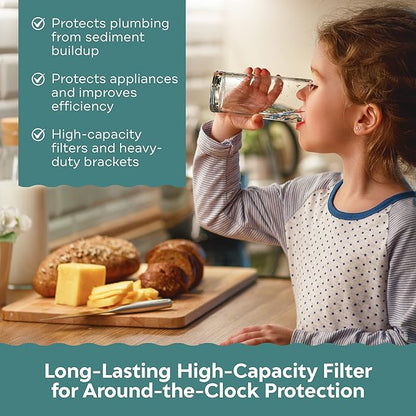 Applied Membranes Inc. 3-Stage Whole-House Water Filter System, (#)-Inch Lead Filter Cartridges
