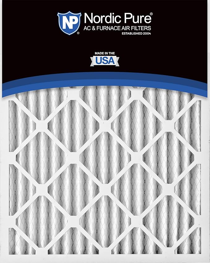 Nordic Pure 20x25x2 (Actual Size: 19 1/2 x 24 1/2 x 1 3/4) Pleated MERV 14 Air Filters 3 Pack