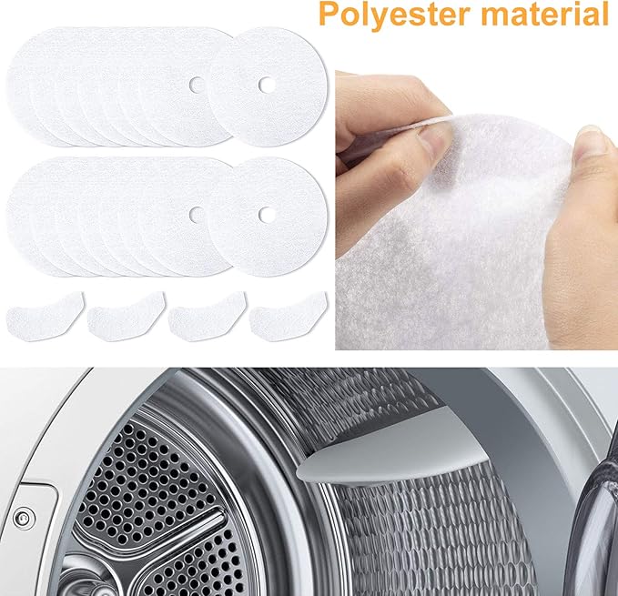 4 Pcs White Universal Cloth Dryer Exhaust Filter, for Chef Dryer Parts and Accessories 9 x 13 inches (227 x 33 mm)