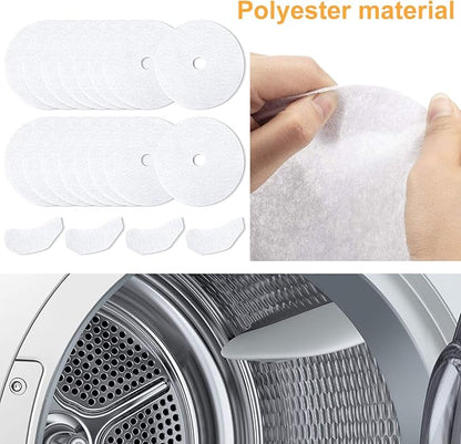 4 Pcs White Universal Cloth Dryer Exhaust Filter, for Chef Dryer Parts and Accessories 9 x 13 inches (227 x 33 mm)