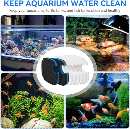 Replacement for Pondforse Canister Filter 172GPH 225GPH 264GPH Aquarium Filter Media Sponge Fits AMOSIJOY Canister Filter 172 GPH 225GPH 265GPH for Aquariums Fish Tanks Turtle Tank 8-Pack