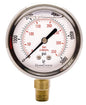 2-1/2" Oil Filled Pressure Gauge - Stainless Steel Case, Brass, 1/4" NPT, Lower Mount Connection, 0-5,000PSI