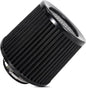Cold Air Intake Filter High Performance Washable Filter Clamp-On Replacement Air Filter Flange Diameter 3inch/76mm Black