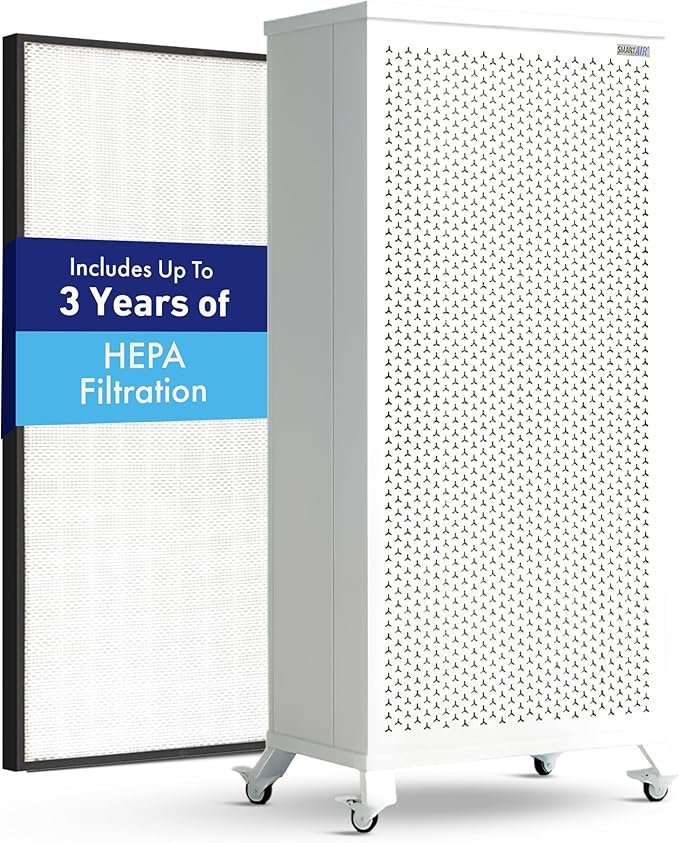 Smart Air (aka Smart Health) Blast MKII Air Purifier – Cleans 4,500 Sq Ft/30 Mins, 29-43 dBA–Industrial - Grade H13 HEPA – Purifier for Home, Office, Pets, Allergies, Dust, Mold & Smoke