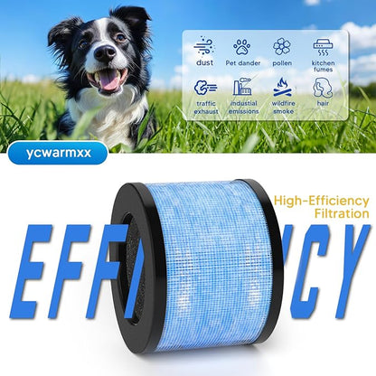 MK-01 & MK06 True HEPA Filter Replacement Compatible with Aroeve MK01, MK06, ToLife TZ-K1, FreAire KN6391 and Kloudi DH-JH01 Air Purifier, Standard Version, Pack of 4