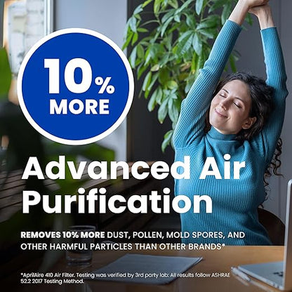 AprilAire 410 Replacement Filter for AprilAire Whole House Air Purifiers - MERV 11, Clean Air & Dust, 16x25x4 Air Filter (Pack of 4)