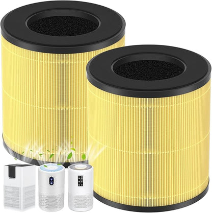 B-D02L/M05 Replacement Filter Compatible with MOOKA B-D02L & M05 Air Purifier, for VEWIOR B-D02U, for KOIOS B-D02L, H13 HEPA Filter, 2 Pack Pet Care Filter