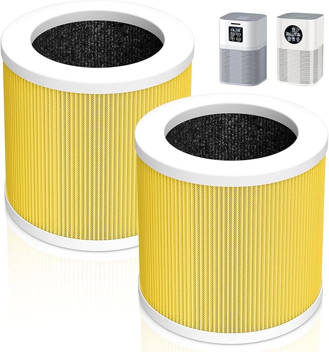 2 Pack A1 Filter Compatible with VEWIOR Air purifi-er HQSC-50, HQKJ-80, A1, AMEIFU AP01W, KOIOS HQKJ-50 Tailulu PUR0003, Efficient Filter for VEWIOR A1 Air purifi-er