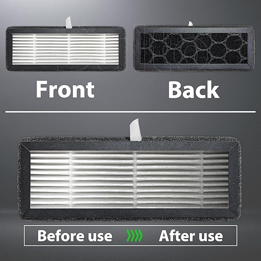 4 Pack AD5M/AD5X Air Filter with HEPA 13 Activated Carbon for Flashforge Adventurer 5M/5M Pro/AD5X 3D Printers, Replacement Filter for VOCs, PM2.5, Ultrafine Particles & Odors