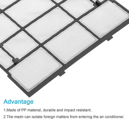 PATIKIL Air Conditioner Filter Replacement 290mm x 265mm, Plastic Air Filtering Screen with Filter Foam for HVAC, Black