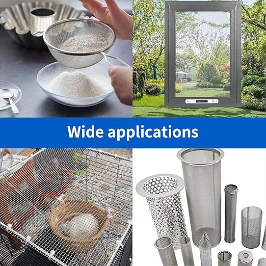 8 Pack 6×8 Inch Wire Mesh Screen, 20 Mesh Stainless Steel Mesh, Durable and Rust Resistant Metal Mesh Screen for DIY Projects, Vent, Garden, Cage, Window Screen, Filter Mesh