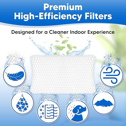4-Pack Humidifier Filter Replacement for Honeywell HAC504 Filter A - Compatible with Honeywell HAC-504 HAC 504 AW Series Wicking Filters Model HAC-504AW HAC504AW HCM-300T HCM-350 Air Purifier Wick