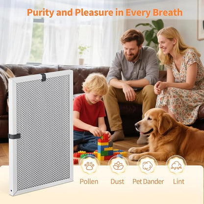 2-Pack 16x25x1 MERV 8 Reusable & Washable Electrostatic Air Filters - Long-Lasting Filter for HVAC, Furnace & Air Conditioner Units, Actual Size: 15-5/8” x 24-5/8” x 7/8”