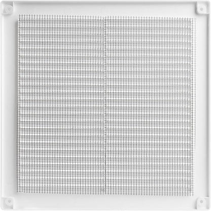 Vent Systems 8" x 8" Inch (Opening Dimensions) - Pack of 2 - Plastic White Soffit Vent Cover - Flat Square Air Vent Grille - Air Vent Deflector - HVAC 10" x 10" Inch (Overall Dimensions)