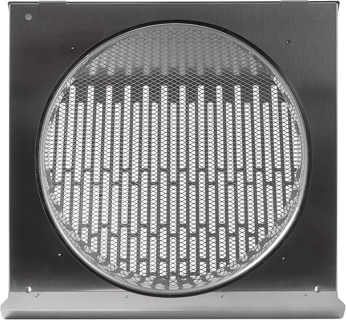 Vent Systems 10" Inch Exhaust Vent Cover with Rubber Gasket - Stainless Steel - Robust Weatherproof Outdoor Air Exhaust Box - Duct or Surface Mounting - Rain and Snow Protection