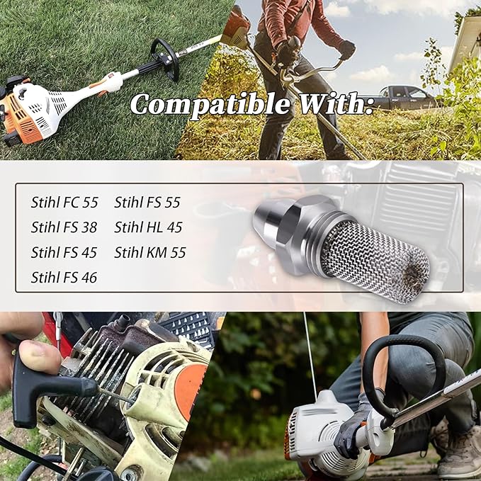 4140-140-6904 Spark Arrestor(1PCS) Compatible with Stihl Trimmer Models(FC 55, FS 38, 45, 46, 55, HL 45, KM 55)