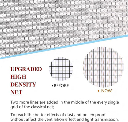 High Density Screen Pollen Proof Net Dust and Pollen Proof Screen Mesh Replacement Door and Window Mesh(61"x168")