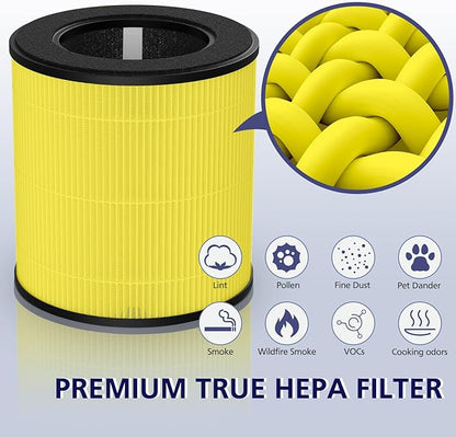 B-D02L/M05/B-D02U H13 Filter Compatible with VEWIOR B-D02U, for MOOKA B-D02L& M05, for Tailulu D10 Air Purifi-er, 3-Stage H13 Efficient Filter for B-D02L/M05/B-D02U, 2 Pack