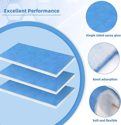 U0U 8 Pieces Paint Booth Filters,Portable Spray Booth Filter, Paint Booth Exhaust Filters for Replace Airbrush Spray Booths Paint Booth (16x7.25inch/8pcs)