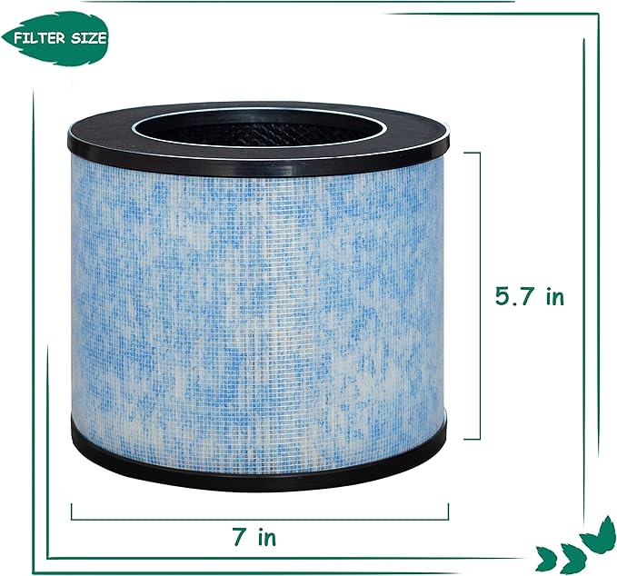 F100 Filter Replacement, Compatible with Instant® AP100 Small Air Purifier, H13 Grade True HEPA Filter with Antimicrobial Coating and Activated Carbon Filter, 2 Pack
