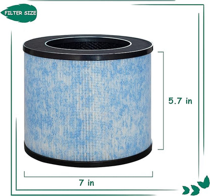 F100 Filter Replacement, Compatible with Instant® AP100 Small Air Purifier, H13 Grade True HEPA Filter with Antimicrobial Coating and Activated Carbon Filter, 2 Pack