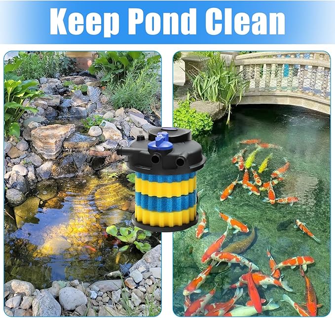 AQUANEAT Replacement Sponge Filter Media Pad Compatible With VIVOHOME/VEVOR/VIVOGROW 1580/1840 GPH or SUNSUN CPF-2500/3500 Pressure Pond Filter for Koi Fish