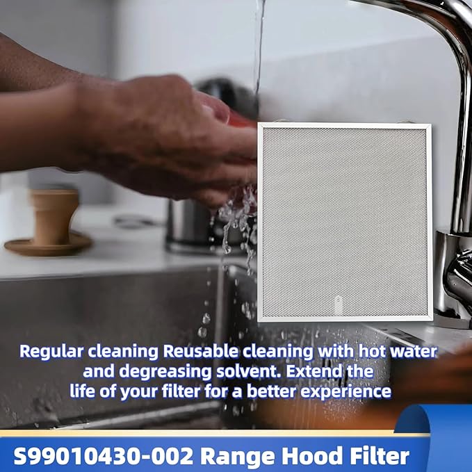 S99010430-002 Range Hood Filter Replacement for Broan Nutone 4512880 kitchen exhaust fan filter 5-LAYER ALUMINUM Grease Filter 2 Pack