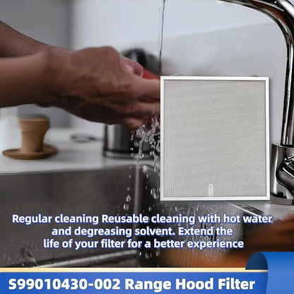 S99010430-002 Range Hood Filter Replacement for Broan Nutone 4512880 kitchen exhaust fan filter 5-LAYER ALUMINUM Grease Filter 2 Pack