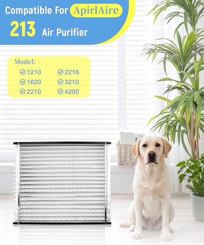 213 Replacement Filter Compatible with AprilAire 1210, 1620, 2210, 2216, 3210, 4200 Whole House Air Purifiers 20x25x4 Inches MERV 13 Furnace Filter,2-Pack