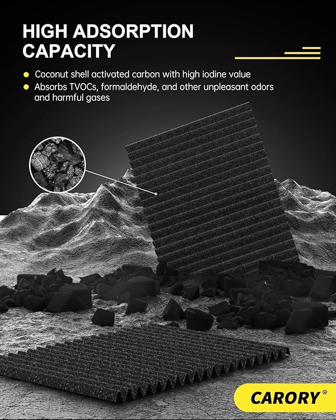 Cabin Air Filter w/Activated Carbon for Jeep Grand Cherokee (2011-2021, Not Fit Cherokee), Dodge Durango 2011-2025, 68079487AA, 68079487AB, CF11183
