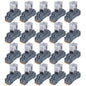 20PCS Electromagnetic Power Relay, 8-Pin 10 AMP 110/120V AC Relay Coil with Socket Base, LED Indicator, DPDT 2NO 2NC - MY2NJ [Applicable for DIN Rail System]
