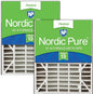 Nordic Pure 20x25x5 (Actual Size: 19 3/4 x 24 1/4 x 4 7/8) Air Bear Replacement 266649-102 MERV 13 Air Filters 2 Pack