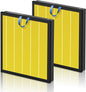 Vital 100S Pet Care Replacement Filter for LEVOIT Vital 100S and Vital 100S-P Air Purifier, HEPA and High-Efficiency Activated Carbon Filter, Vital 100S-RF-PA, LRF-V102-YUS, 2 Pack, Yellow