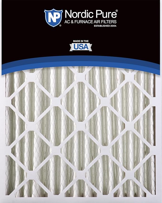Nordic Pure 16x20x4 (Actual Size: 15 1/2 x 19 1/2 x 3 5/8) Pleated MERV 14 Air Filter 1 Pack