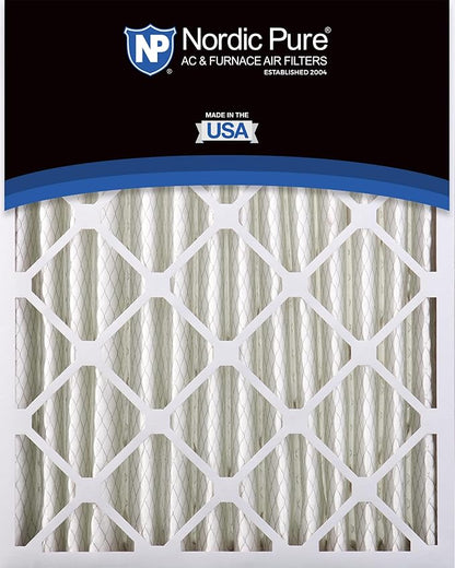 Nordic Pure 16x25x4 (Actual Size: 15 1/2 x 24 1/2 x 3 5/8) Pleated MERV 13 Air Filters 2 Pack