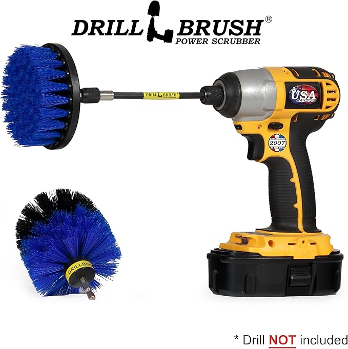 Marine - Kayak - Raft - Canoe - Inflatable - Boat Accessories - Hull Cleaner - Cleaning Supplies - Drill Brush - Spin Brush Kit - Pond Scum, Oily Residue, Weeds, Barnacles, Oxidation