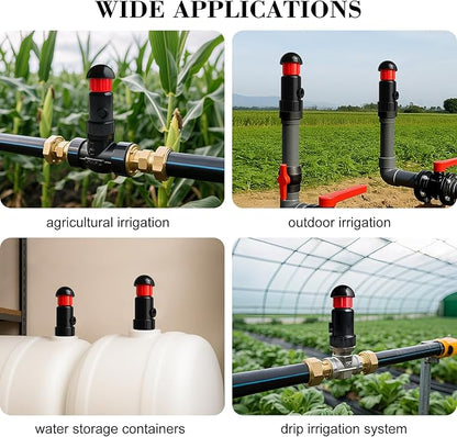 3/4 Inch Automatic Air Vent Valve | NPT Thread Connection | Continuous Venting for Water Tanks, Agricultural & Industrial Equipment for Drip Irrigation – Ideal for Agricultural and Irrigation Systems