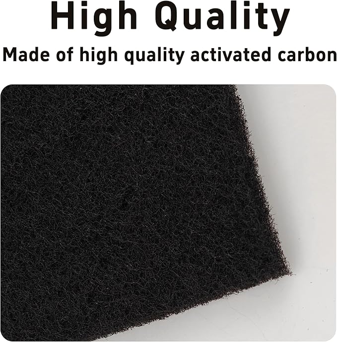 6PCS 5” Square Compost Bin Charcoal Filters, 0.4” Thick Activated Carbon Filters for Kitchen Countertop Compost Pail, Home Bucket Filter Replacements